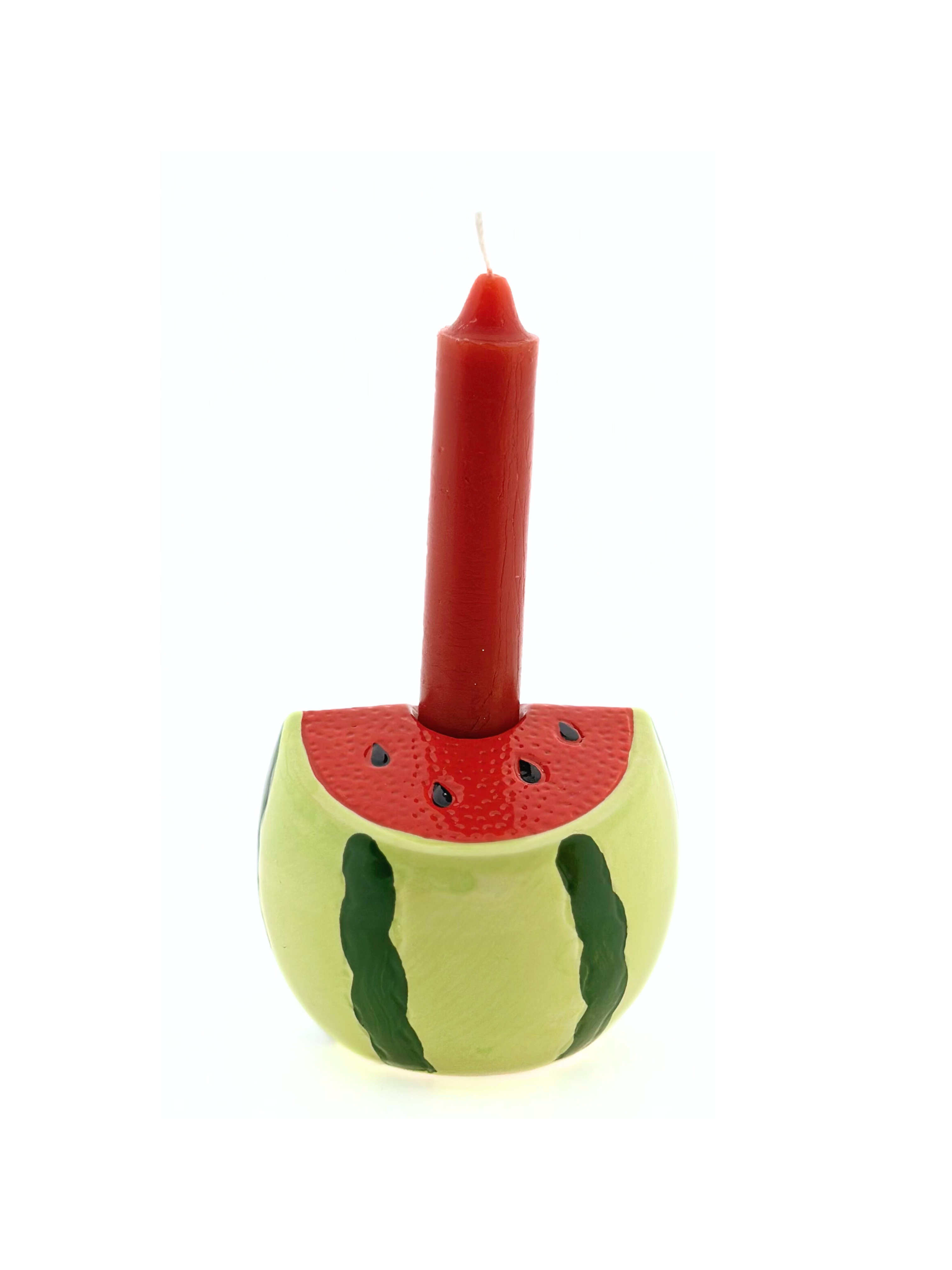 watermeloen - fruity color collectie - fruit producten - herinneringsproducten - aandenken fruitliefhebber - watermeloen - aardbeien - citroen - vaasjes - kaarshouder - kandelaar - rememberme webshop